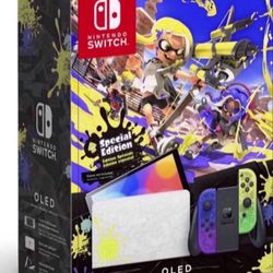 Nintendo Switch – OLED Model Splatoon 3 Special Edition. Gift set with open box and durable liner. New