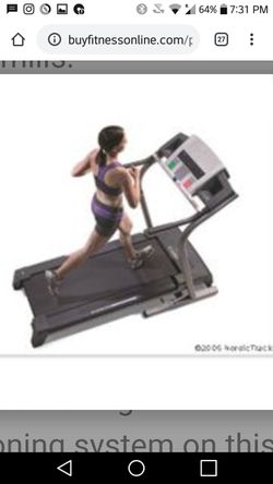 NordicTrack treadmill with incline