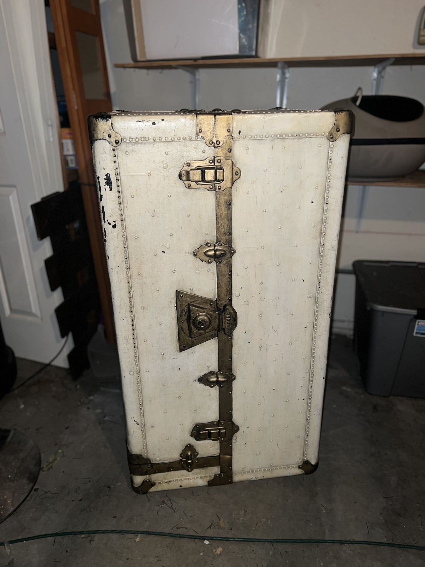 1910’s Vintage Antique Steamer Wardrobe Trunk