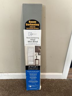 Room Darkening Vinyl, Mini Blinds 