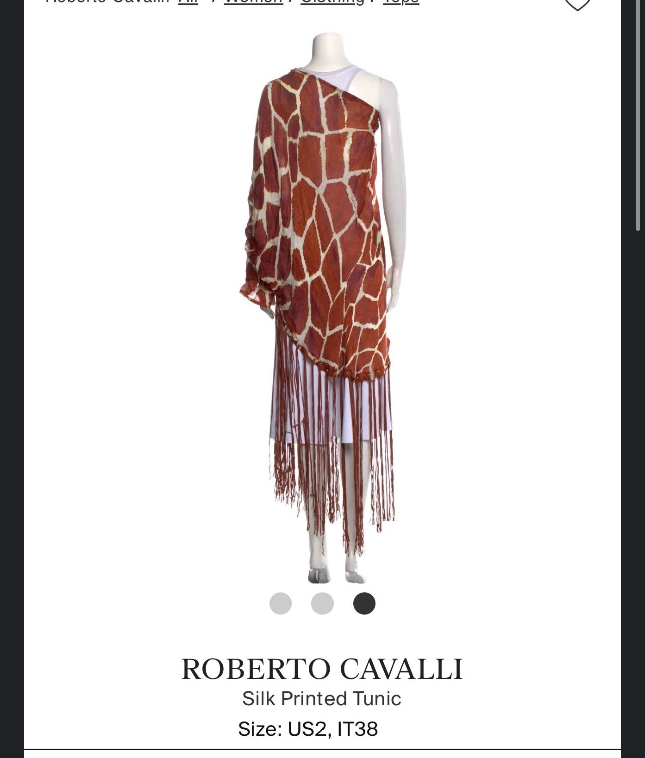 Roberto Cavalli Giraffe Print Tunic – Iconic 2006 Victoria Beckham Look