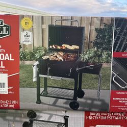 Expert Grill Charcoal Grill, 24 Inch Heavy Duty Charcoal Grill with Wheels, Black