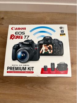 Canon EOS REBEL T7 EF 18-55mm + EF 75-300mm Double Zoom KIT