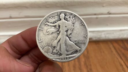 1918 walking Liberty half dollar 90% silver