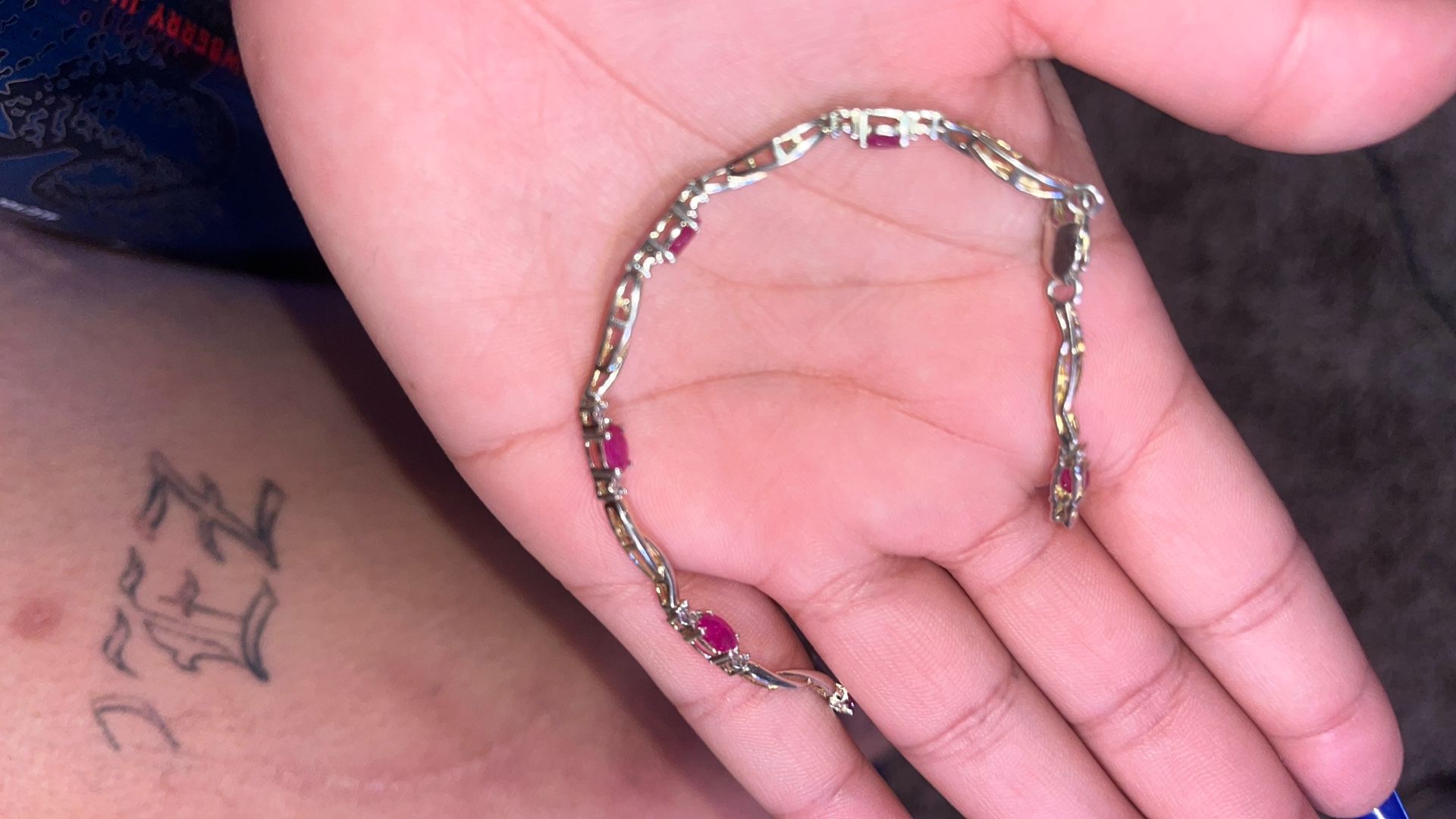 ruby tennis diamond bracelet