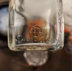 2 Vintage Glass Bottles 5iii Sani Glass