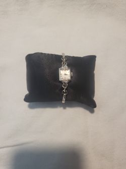 Longines 14k White Gold Diamond Antique Watch