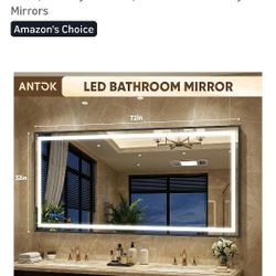Fog Free Lighted Bathroom Mirror 32"X 72"