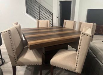 Wood Dining Table 🍽️ Fits 4-6 Chairs 🪑