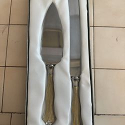 Wedding Cake Knife And Server Set