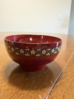 Japanese lacquerware soup bowl