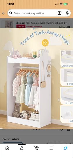 Kids dress up storage closet