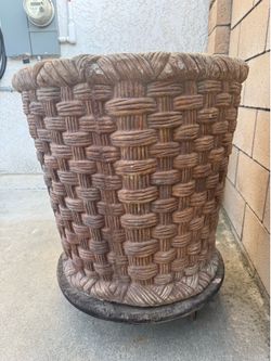 Vintage Cast Stone Cement Planter