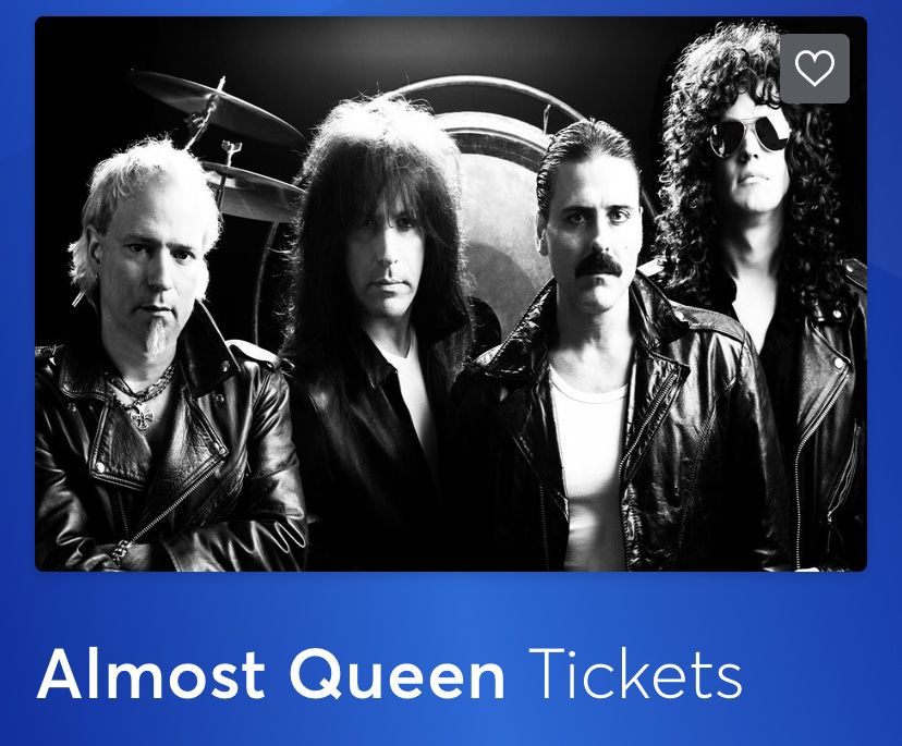 Almost Queen Tickets (2)- 10/1 Warner Theater 