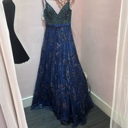 Navy Blue Prom Dress/Quinceanera Dress