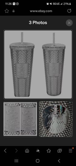 EXCLUSIVE Mickey Mouse Disney 100 Starbucks Tumbler with Straw Disneyland Silver