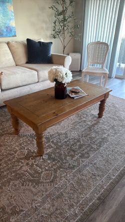 wooden coffee table