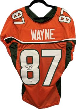 Reggie Wayne Signed Miami Hurricanes Custom Jersey