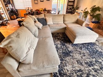 L-shaped Couch with Ottoman