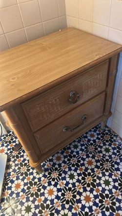 Vintage Nightstand with Two Drawers