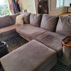 Sectional Sofa + Ottoman, Pup Not included
