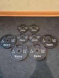 (30lb) Matching York 2.5lb and 5lb Standard 1inch Weight Plates