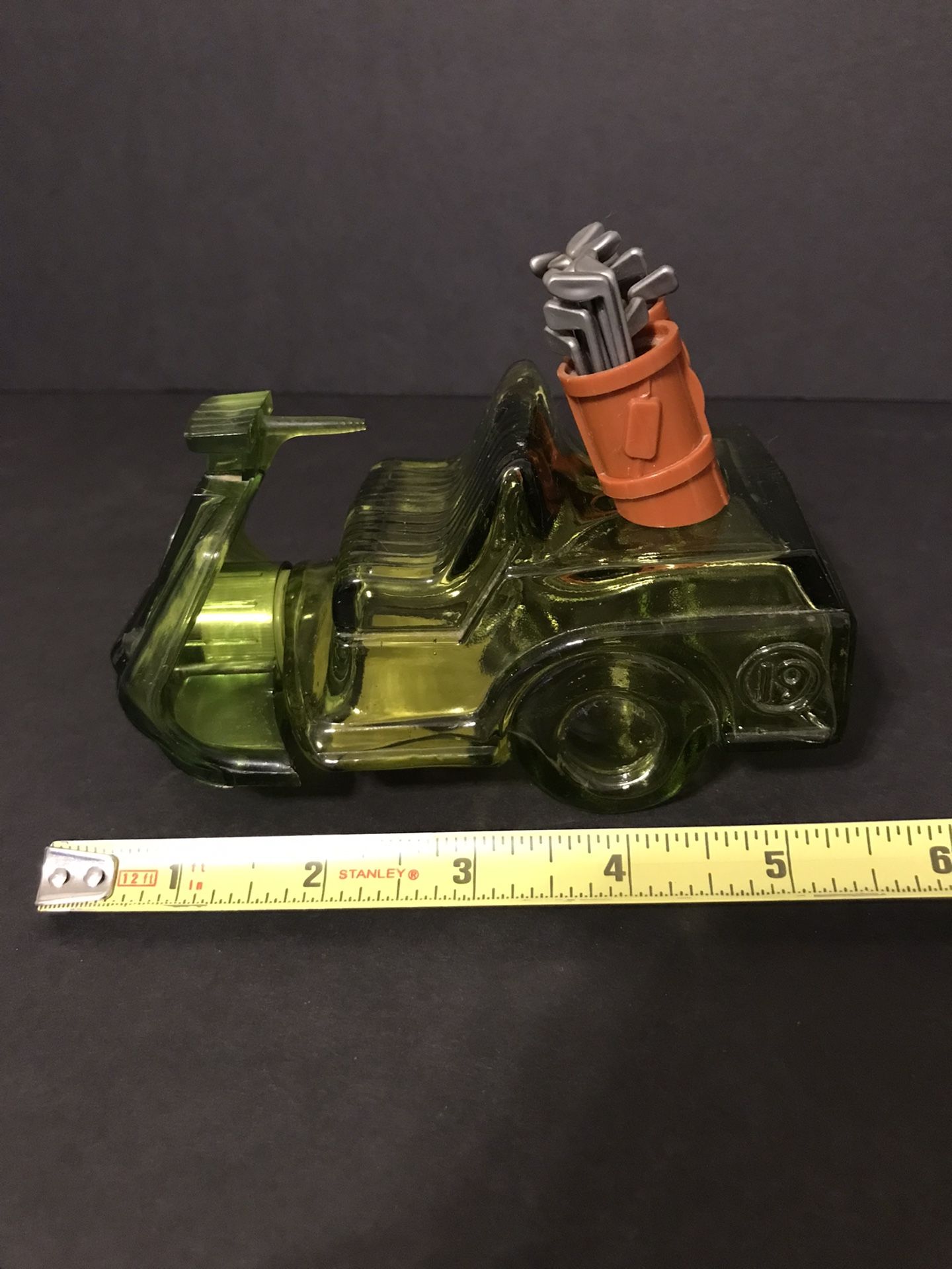Set of 4 Vintage Avon Vehicles- VW Bug, Winnebago RV, Mail Truck, & Golf Cart