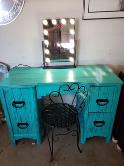 Vanities with chair and lighted mirror (priced seperately)