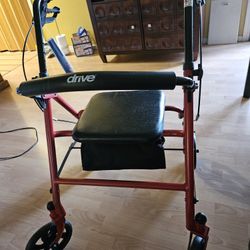 New Drive Rollator Adult Walker Red