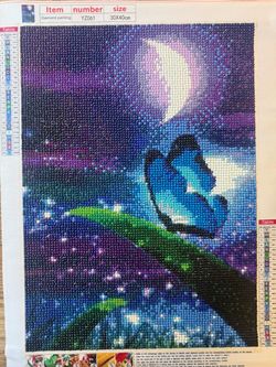 Completed Diamond Painting Butterfly Galaxy 30x40cm
