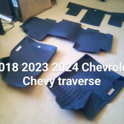 BrandRillec Rubber Floor Mats Weatherproof Chevrolet Chevy Traverse