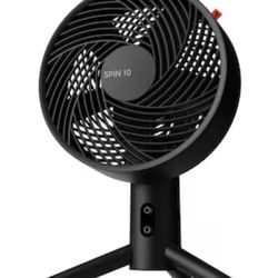 Sharper Image 9.8-in 24 -Volt 3 -Speed Indoor Black Oscillating Desk Fan
