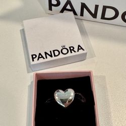 Pandora NEW Large Sterling Silver Heart Charm