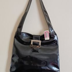  "NWT" Guess Black Leather Type Purse.