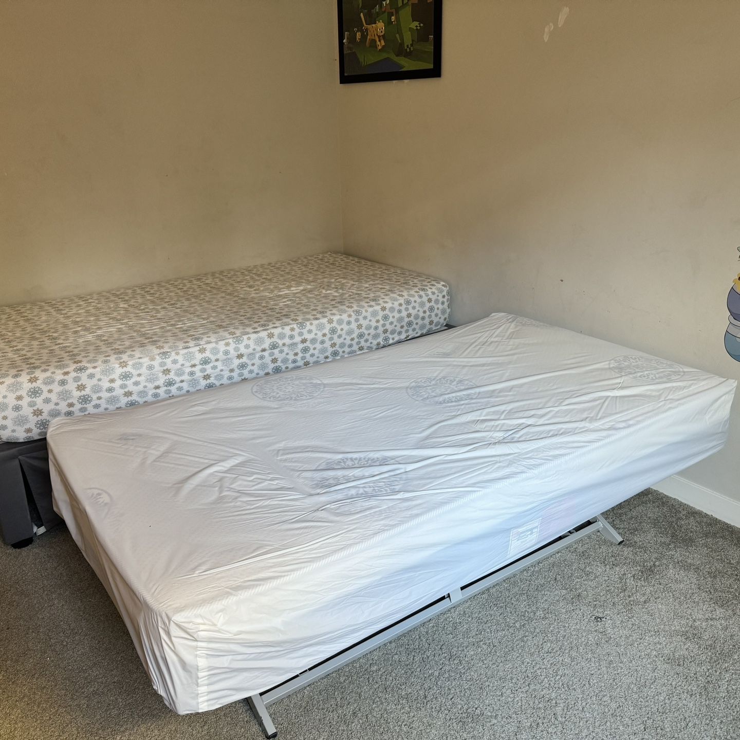 Twin Bed With Trundle And Mattresses