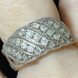 Sterling And Diamond Ring