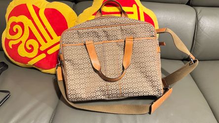 Vintage Coach Signature Briefcase / Laptop Bag with Shoulder Strap