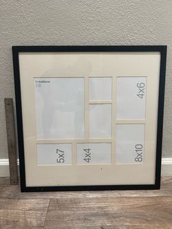 Crate & Barrel Large Black Multi-Photo Collage Frame