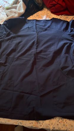Navy blue scrub top