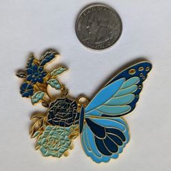 Butterfly Flower Necklace/ Arts And Crafts Charm/ Accessory 