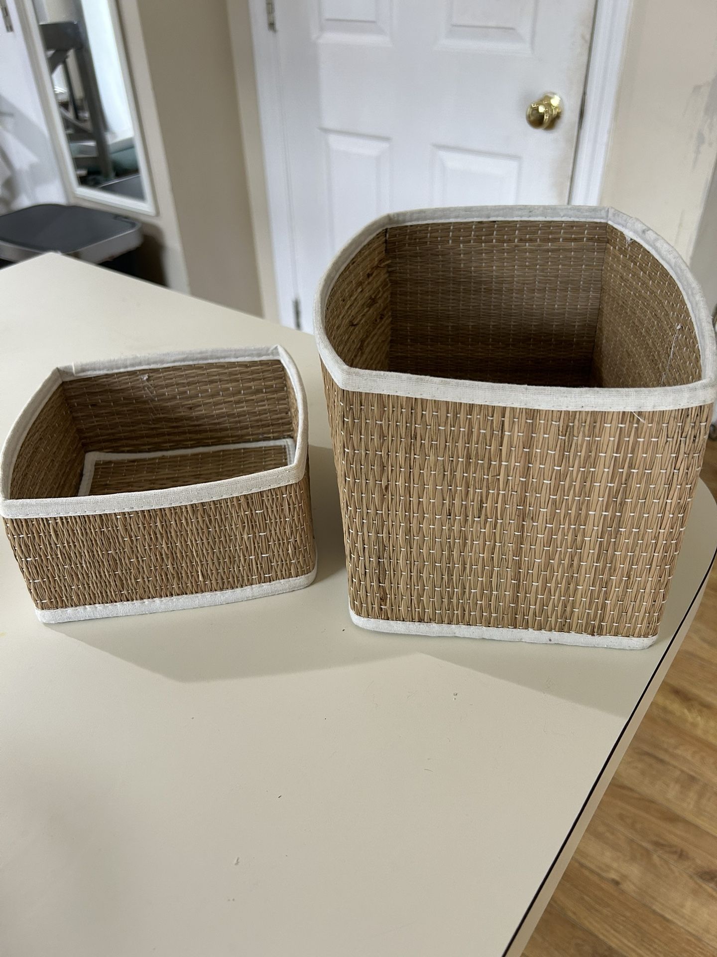 Wooden Basket For Material Storage