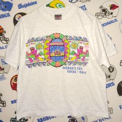 Vintage 1990 Dvorak Kayak and Rafting Expeditions Nathrop Colorado Graphic Tee Shirt
