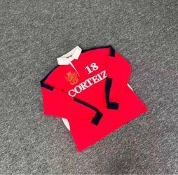 Corteiz Paneled Rugby 'Red' ❤️❤️