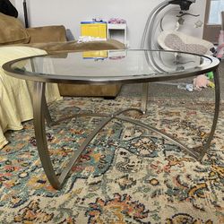 Metal and Glass Coffee Table