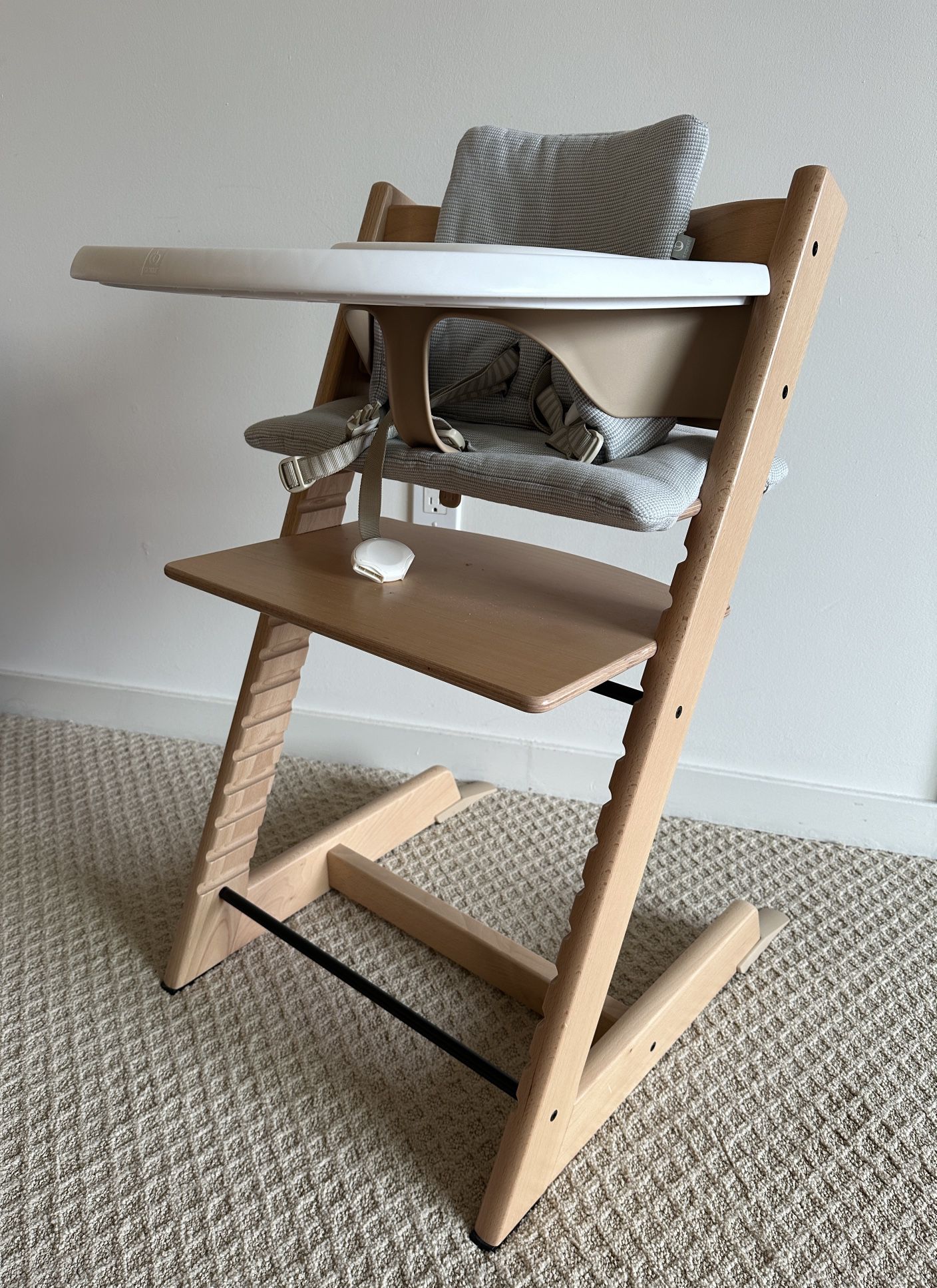 Stokke Tripp Trapp High Chair Complete With Tray And Seat Cover