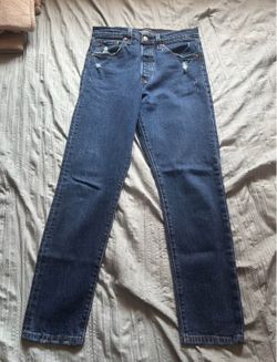 Levi 501 skinny dark wash jeans - 28x28