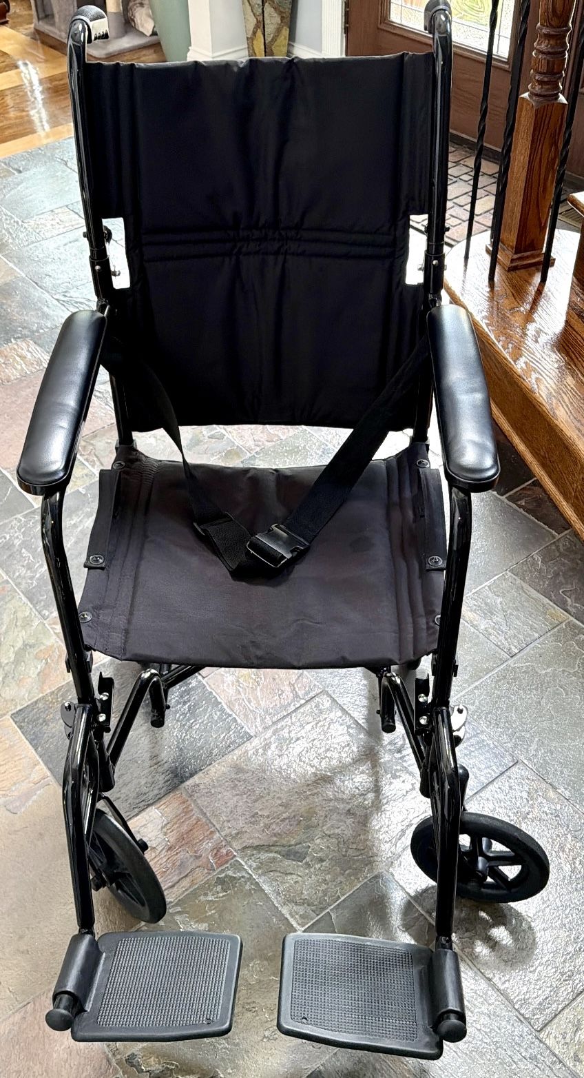 Folding Aluminum Transport Chair -Lightweight! By Karman Great Condition!
