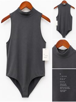 A New Day Sculpt Mock Neck Bodysuit – Size M NWT