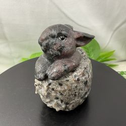 Crystal Garnet Yooperlite Bunny