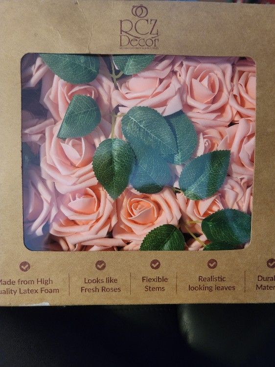 RCZ DECOR Artificial Roses With Stems